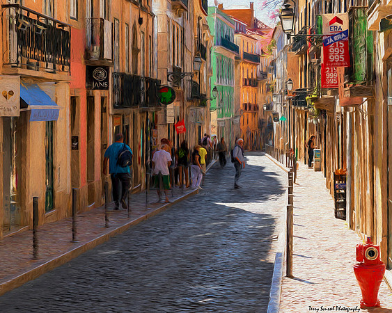 Alfama Street Scene 1 Impressionistic2