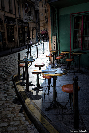 Afternoon Light, Cafe on Paris Rue