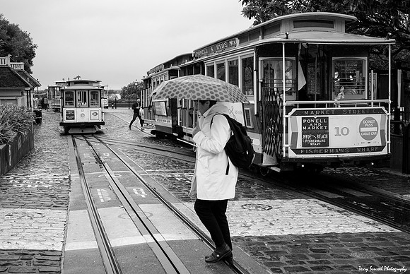 Polka Dot at Fisherman's Wharf Turnaround B&W