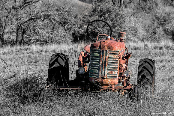 Sonoma County Tractor - selective color