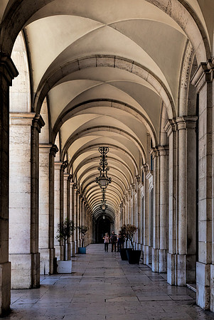 Arches on Praca do Comercio, Lisboa