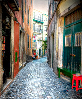 Alfama Street Scene 5 Impressionistic Painterly