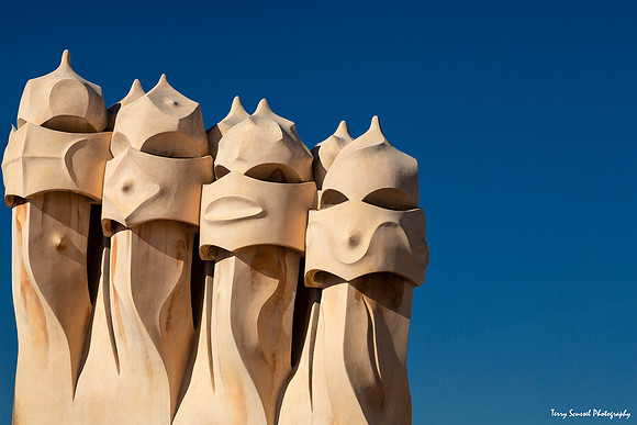 Casa Milà chimney vents 3
