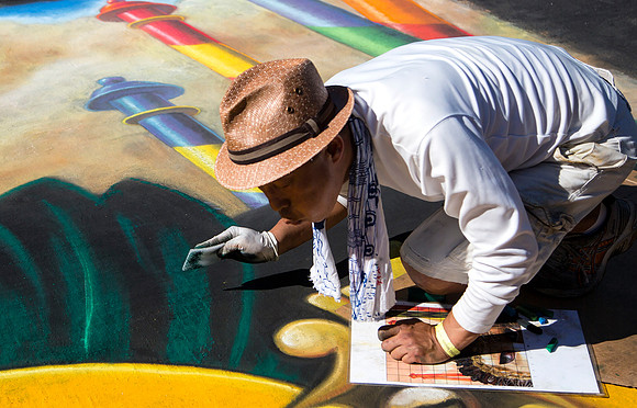 Chalk Artist at Work 1
