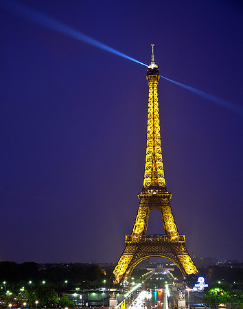 Eiffel Tower Night Lighting, Paris 2