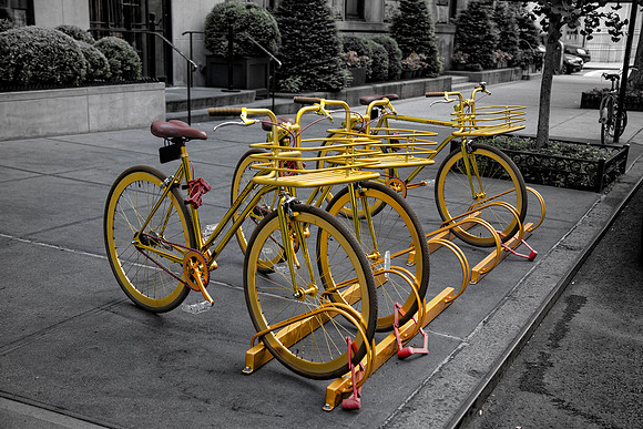 Gold Bicycles - Gramercy Park Hotel