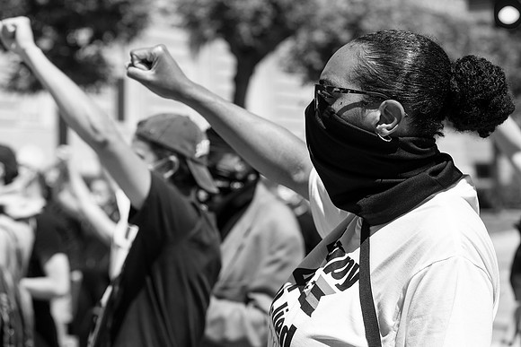 Assemble for Equity-March 23 (Terry Scussel) B&W