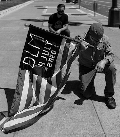 Assemble for Equity-March 14 (Terry Scussel) B&W