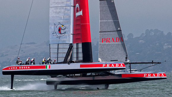 Italian Team at Work Flying over SF Bay