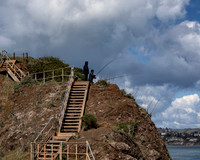 Fishing on top of Battery Yates