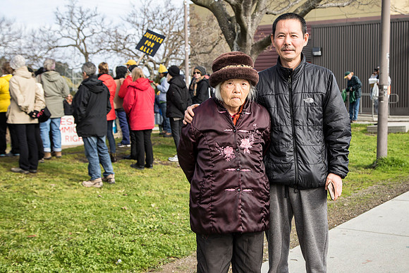 T. Scussel - Protesters  - at Pickleweed Park 10
