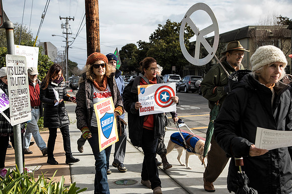 T. Scussel - Protesters  - at Pickleweed Park 8
