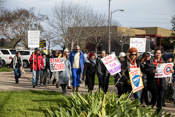 T. Scussel - Protesters  Marching 3