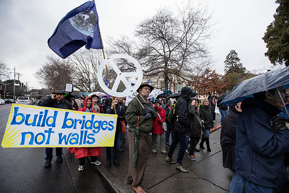 T. Scussel - Protesters  Marching 4