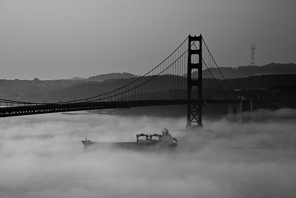 Golden Gate Bridge Morning Ship3
