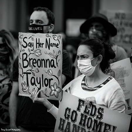 Solidarity w-Portland Rally 17 B&W (Terry Scussel)