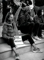 Solidarity w-Portland Rally 8 B&W (Terry Scussel)