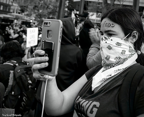 Solidarity w-Portland Rally 33 B&W (Terry Scussel)