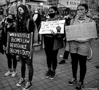 Solidarity w-Portland Rally 14 B&W (Terry Scussel)