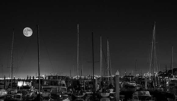 Moon over Sausalito 2