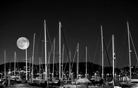 Moon over Sausalito