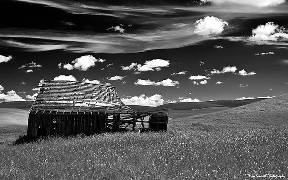 Clouds-Roof B&W