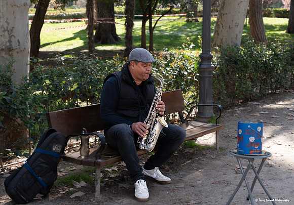 Saxophonist at Retiro Park copy