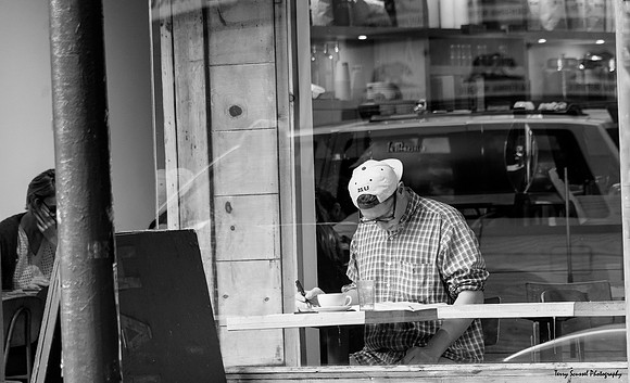 Studying on 24th Street, Market Street