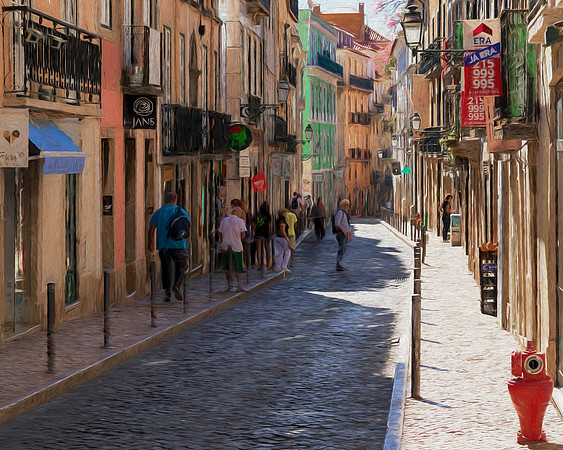 Alfama Street Scene 1 Impressionistic3