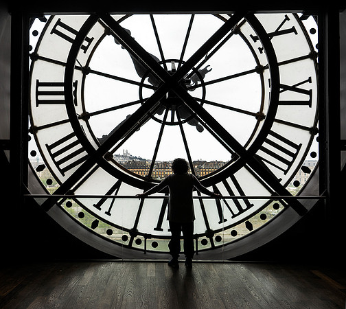 Denise at the Musee d'Orsay Clock Window - Copy