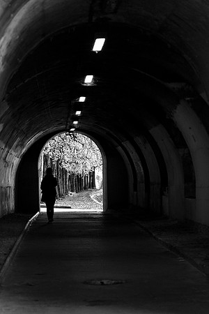 Seine Pedestrian Tunnel B&W