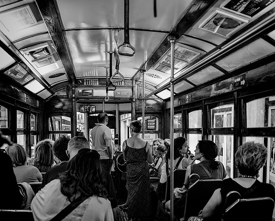 #28 Inside Street Car B&W copy bw
