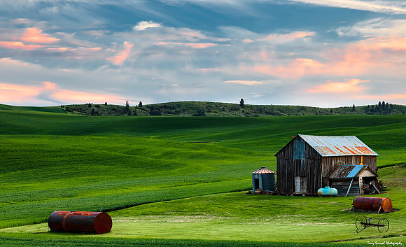 Sunset over Farm, The Palouse 2