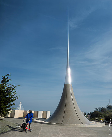 Denise at Tower of the Sun Sculpture, Panorama Park - Yerba Buena Island copy