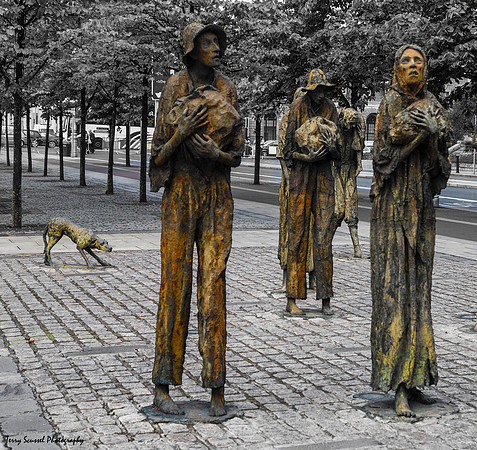 The Famine Memorial 3 by Rowan Gillespie, Dublin Docklands