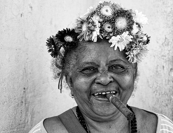 Flower Lady, La Floridita - Havana B&W