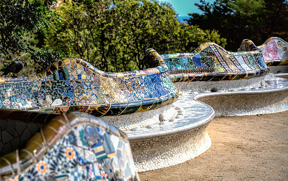 Mosaic Benches - Park Guell Barcelona