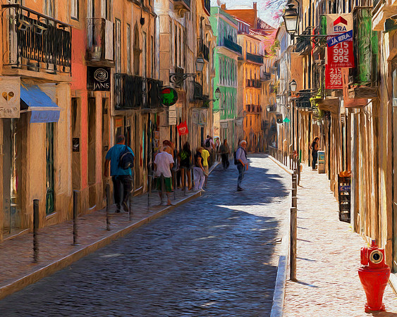 Alfama Street Scene 1 Impressionistic2