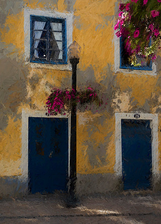 Aviero Blue Door 2 - Fine Art Scrumble