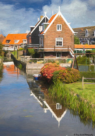 Marken Canal Reflection 1 (Cezanne), NL copy