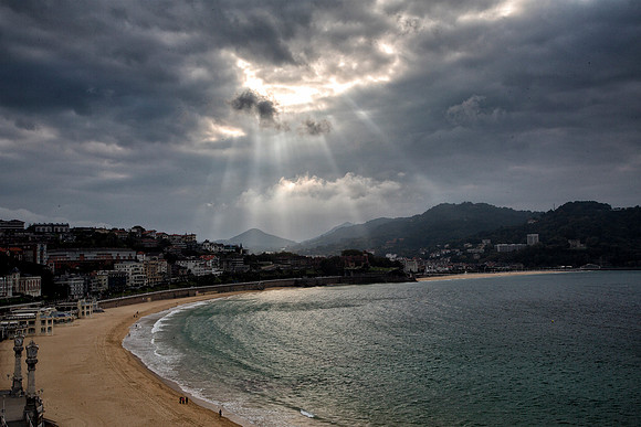 Last Light before rain storm - San Sebastian
