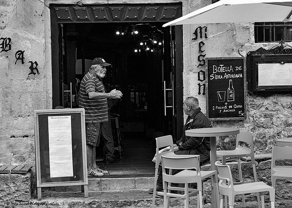 Restaurante El Castillo - Santillana del Mar, Cantabria, Spain B&W