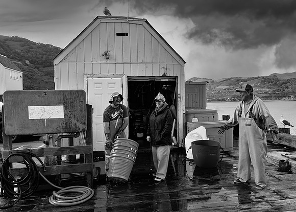 Cod Anglers - Harford Pier, Port San Luis Harbor 2 copy bw