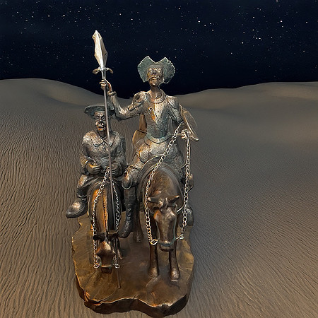 Bronze Don Quioxte & Sancho Panza 4 copy