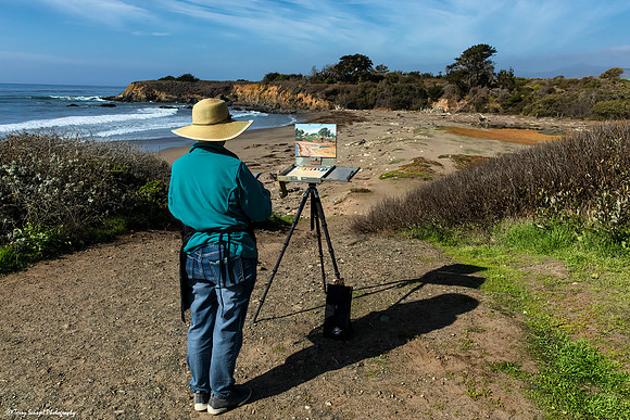 En Plein Air & Shadows at William Randolph Hearst Memorial Beach 2 Copy-1