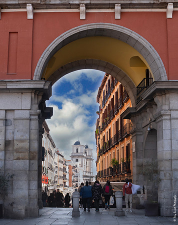 San Isidro Church from The Cuchilleros Arch, Plaza Mayor copy