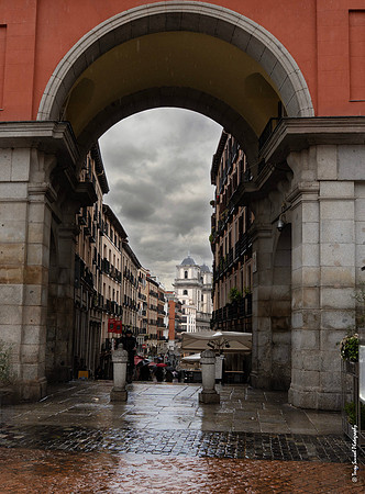 San Isidro Church from The Cuchilleros Arch, Plaza Mayor 2 copy