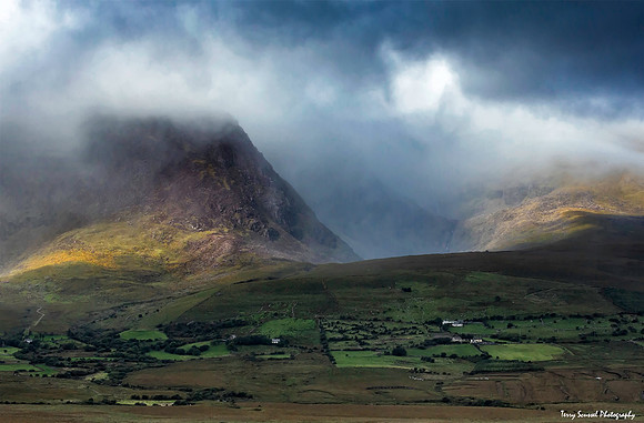 Fog, Storm and Sidelight over Dingle Peninsula Farmland
