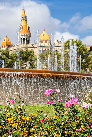 Fountain - Pink Flower