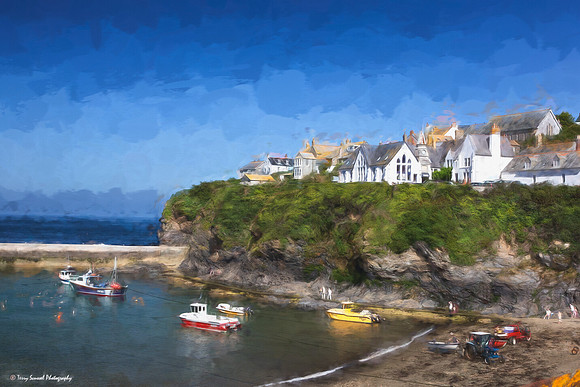 Port Isaac Harbour 2 , England (light Monet)